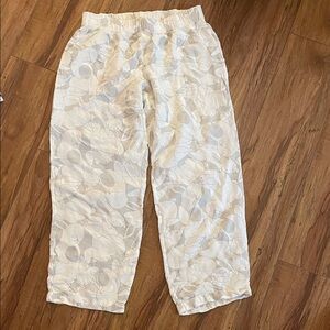 Kids White Patterned Pants